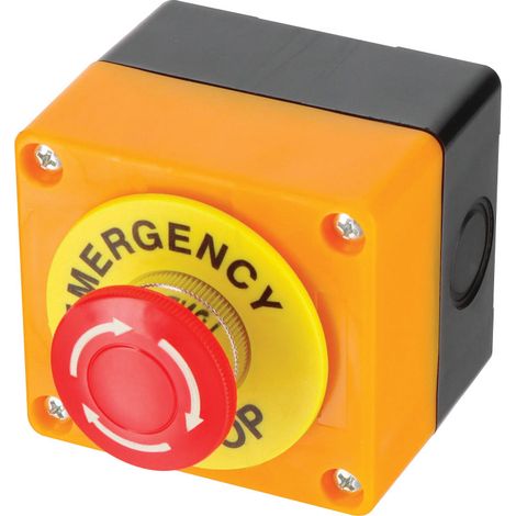 Boitier bouton arrêt d'urgence - Pour broyeur thermique - Pour ref Oxeo 760312