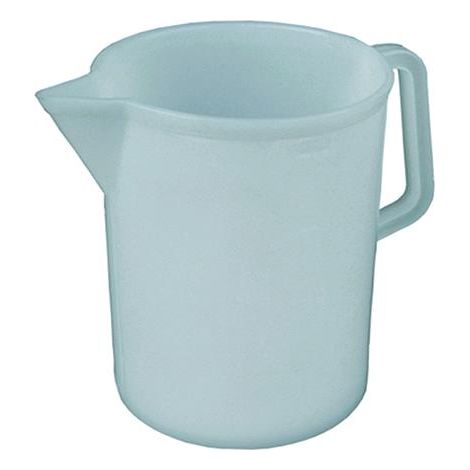 Caraffa dosatrice in polietilene graduata da 5 litri giara bianca con manico (1/7)
