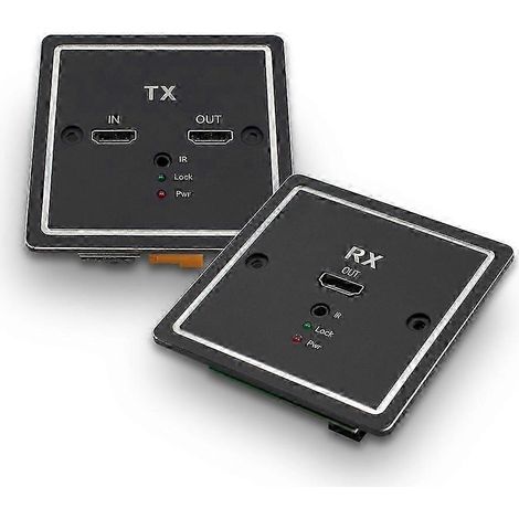 HDMI-kompatible Wandsteckdosenverlängerung TX/RX mit Infrarot-Rückmeldung, Cat5e/6 RJ45-Wandsteckdosenverlängerung für PC, Laptop und Monitor – JXLGV (1/5)