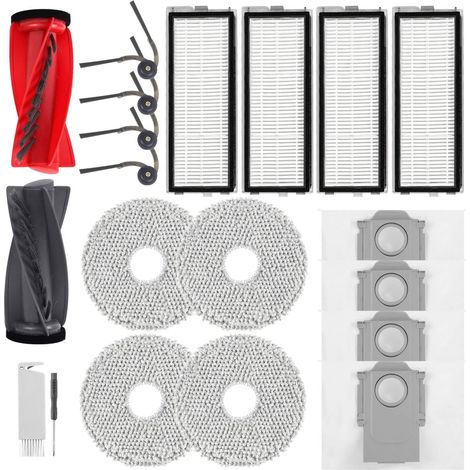 AQUATECHNICK - kit d'accessoires pour Roborock Qrevo S5V — brosses principales, latérales et filtres, rendement de nettoyage durable (1/5)