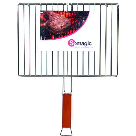 Grillrost Somagic Double rectangular Stahl 40x29 cm