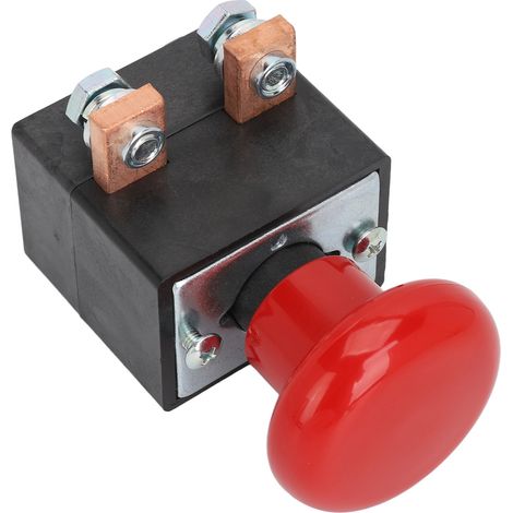 Interrupteur à bouton-poussoir d'arrêt d'urgence DC80V, remplacement fiable pour chariot élévateur électrique Albright 250A (1/5)