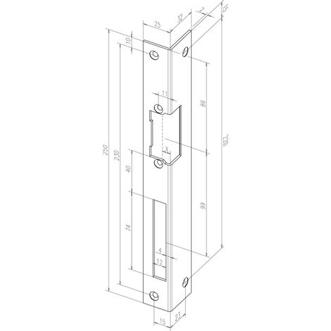 eff-eff IW piastra di chiusura 250 mm acciaio inossidabile