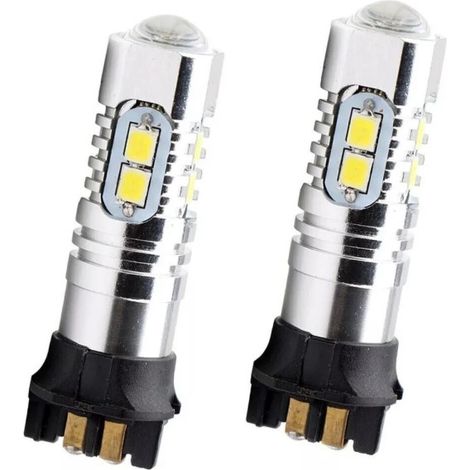 Set aus 2 Stück LED-Birnen PW24W / PWY24W – 2323 SMD, weißes Licht 6000 K, 360°, 12–30 V, Canbus-kompatibel (ohne Fehlermeldung)