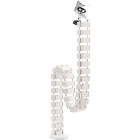 LogiLink KAB0093 - Canaleta Flexible para Cables, 1347 x 129 mm, Color Blanco