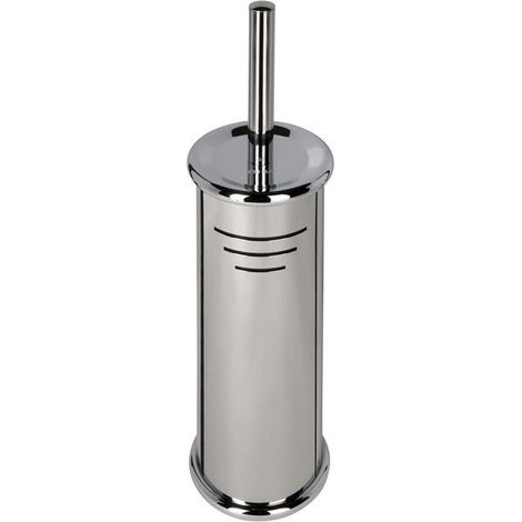 Brosse de toilette Geesa Hotel avec support Chrome (tête de brosse blanche) (1/2)
