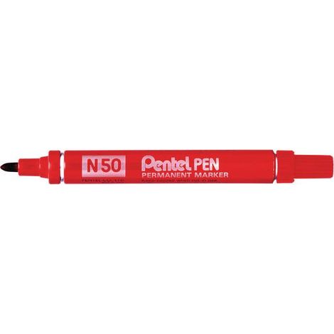 Pentel N 50 marqueur indélébile Pointe ogive Rouge 12 pièce(s)