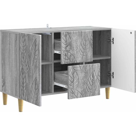 Sideboard/Anrichte/Buffet Grau Sonoma 89 x 34,5 x 60 cm Holzwerkstoff LXWW126629 (1/5)