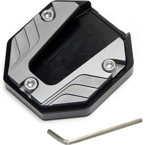 (Titane) Plaque de support antidérapante à base élargie pour béquille de moto, extension de béquille latérale, accessoire de moto maxpower (1/4)