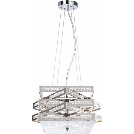 Lampadario Marcella Reality glamour cromato 4xG9 Ø40