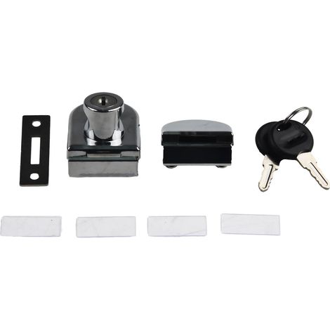 Serrure de porte vitrée en alliage zinc, sans perçage, pour (1/5)