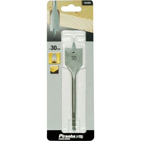 BLACK DECKER - PIRANHA - PUNTA PIATTA PROFESSIONALE PER TRAPANI - PER FORI LEGNO - Ø30MMx154MM (1/2)