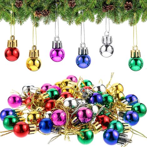 48 mini boules Noël Ø2 cm pour sapin idées bricolage (1/4)