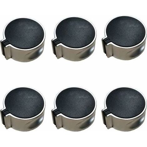 6 Pièces Boutons Four Cuisinière, Cuisinière à Gaz Boutons, Bouton Cuisinière à Gaz, Bouton Gaz, Alliage Universel Mode Interrupteur à 45° Noir Bouton Gaz pour Cuisine à Domicile, 8 mm (1/5)