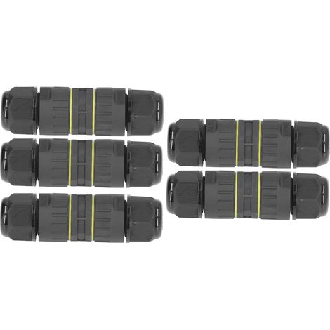 Boîte de jonction de jardin 5PCS avec éclairage LED M25, connecteur à 3 conducteurs, étanche IP68, diamètre 9-12 mm (1/5)