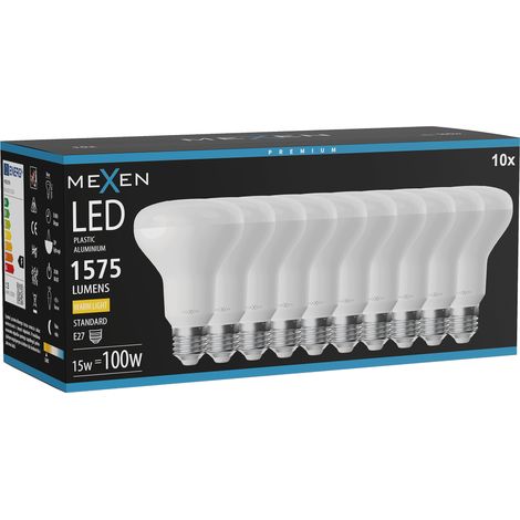 Mexen Nova 10x Ampoule LED E27, R80, 15W, Chaude - 3000K, 1575 lm - L105-E27-1530-01x10 (1/5)