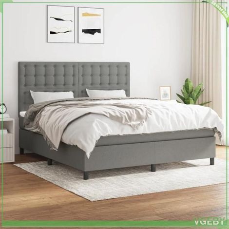 Sommier à lattes - 3142114 - 180x200 cm - Matelas 20 cm ressorts ensachés - Tête de lit réglable (1/5)