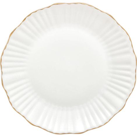 6er-Set runde Daphné-Flachteller, Durchmesser 27 cm, weiß - Atmosphera créateur d'intérieur (1/2)