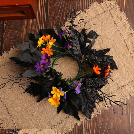 Couronne De Bougies - 30 Cm - Pour Décoration De Table Halloween Fête Des Morts - 1 Pièce (1/5)