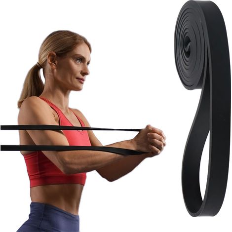 Bandes de fitness, bandes de résistance longues, musculation, bandes de résistance 100 % latex, bande de traction, élastique, sport, idéal pour le renforcement musculaire, le yoga, le Pilates et l'ent (1/5)