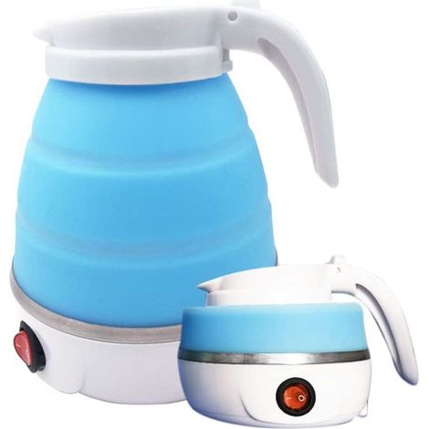 Robinet d'eau de camping, réservoir d'eau de rechange, réservoir d'eau électrique en silicone avec bois d'acier, automatique 600 W 600 ml pour la survie en plein air (1/5)