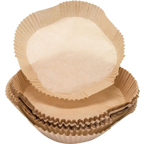 papiers pour air fryer 100 unités antiadhésifs jetables 20x20 cm cuisine (1/3)
