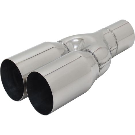 Embout d'échappement 2x76 RL-Design silencieux arrière à souder avec ABE (1/5)