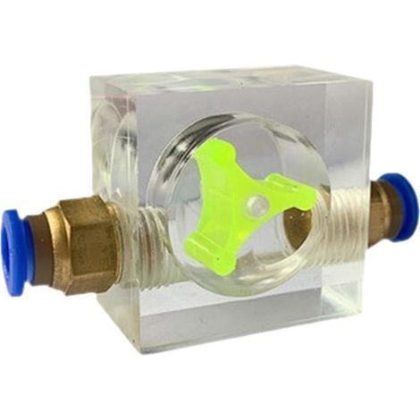 Indicateur de débit d'eau 8 mm, débitmètre en acrylique, outil de mesure de bureau, liquide refroidi de type C (1/5)