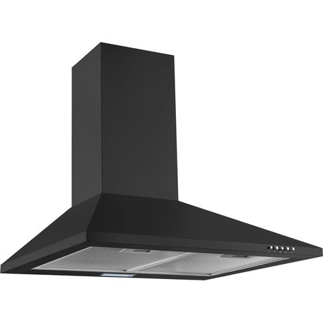 Cappa aspirante cappa a parete cappa camino 60 cm nero opaco Respekta