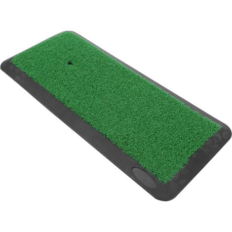 Tapis d'entraînement de golf, tapis de practice en gazon synthétique et caoutchouc antidérapant (1/5)