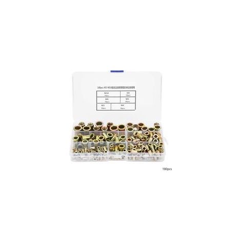 Juego de tuercas remachables duraderas, kit portátil para tornillos ciegos para trabajar con acero, plástico y fibra de vidrio.