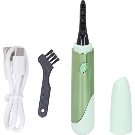 Recourbe-cils chauffant rechargeable mini, 4 réglages de température, durable, vert, pour salon de beauté et usage personnel (1/5)