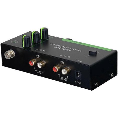 Phono-Vorverstärker, Verstärker für Plattenspieler, 3-Band-Einstellung, kompatibel mit MC-mm- und XLR-Tonabnehmern. (1/5)