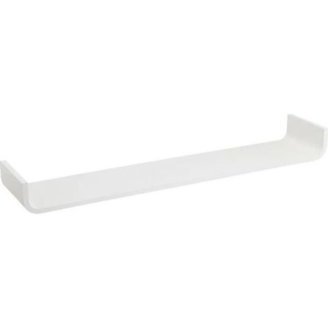 Étagère murale flottante - JUANIO - en U - Blanc - 100x20x10 cm - MDF 15 mm (1/5)