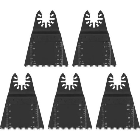 Lames d'outils oscillantes, 5 pièces 65mm Lames de scie multi-outils oscillantes Kit de lames de scie universelles à dégagement rapide Métal Bois Plastique Oscillant (1/5)