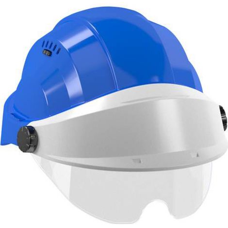 CASQUE 'ORIZON' BLEU VISIERE GRISE AVEC LUNETTE TALIAPLAST - 563748