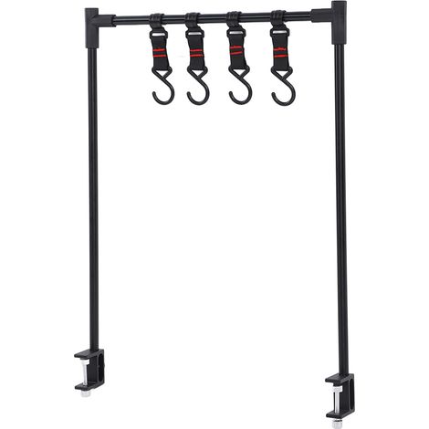 Étagère de camping pliable, support de rangement pour ustensiles de cuisine de bureau, organisateur suspendu pour barbecue et pique-nique en plein air (1/5)