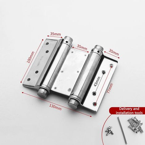 (A4) Charnières silencieuses en acier inoxydable à ressort épais, double entrée et fermeture automatique pour une efficacité optimale (1/5)