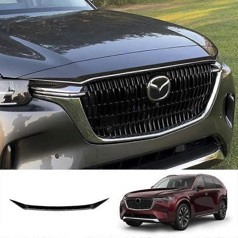 Garniture de protection chromée pour bord de capot Mazda CX-90, accessoires automobiles, bande décorative au-dessus de la calandre ( ) (1/5)