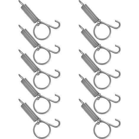 10pcs Rabbit Cage Door Hook Cage Door Spring Hook for Rabbit Indoor Bird Utensil Fixed for Hutch Accessories and Bunny Use