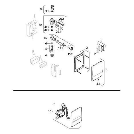 Geberit Transformateur UI 39/9'8/2 ST Prim. 230/22V Ref.-Nr.243.009.00.1