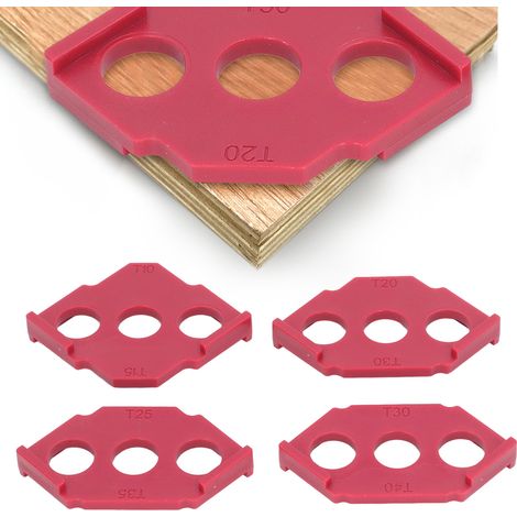 Kit de positionnement rapide de biseau et d'angle pour le travail du bois (4 pièces) : machine à chanfreiner les angles en C, moule de positionnement rapide de biseau, rouge. (1/5)