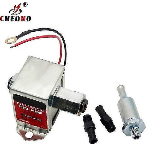 Pompe à carburant basse pression 12V avec étiquette rouge compatible avec les carburateurs 4010, 440105, 40106 et 40107