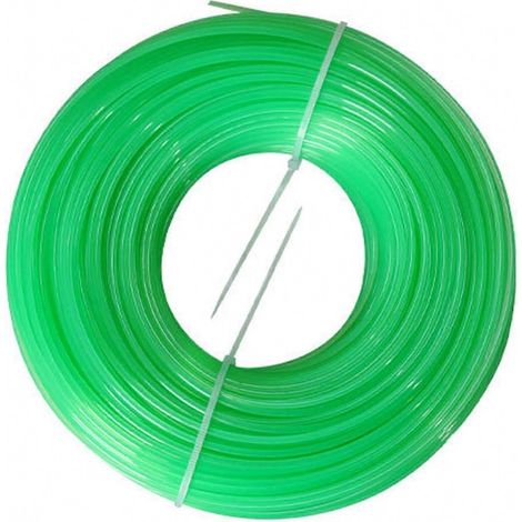 Fil nylon 2,0 mm x 100 m, fil de coupe résistant pour débroussailleuse, idéal pour une tonte efficace des herbes et mauvaises herbes, longue durée, bobine de fil robuste (1/5)