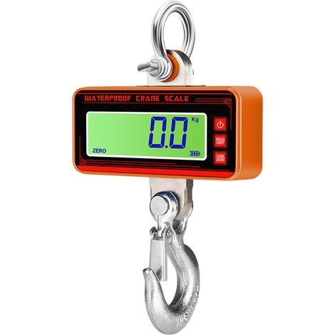 Waterproof Digital Crane Scale 1500kg/3000lb Digital Hanging Scale Industrial Heavy Duty Crane Scale with Remote Control Portable Electronic Weighing Crane Scale LED Display (1/4)