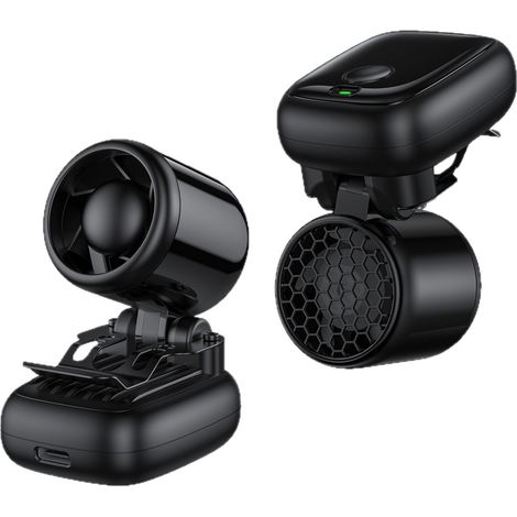 Mini-Hutventilator mit Clip, 1200 mAh, 3 Geschwindigkeitsstufen, starker Luftstrom, tragbar für Outdoor und Büro, Sommerkühlung