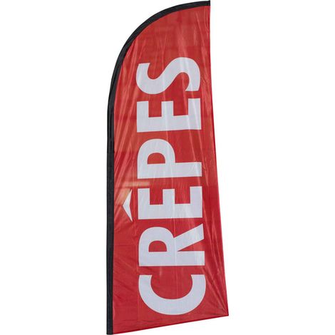 Drapeau publicitaire "CRÊPES" 225 x 85 cm - Interface PLV