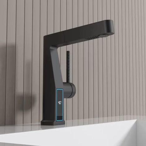 Robinet mitigeur vasque led noir, Thorn (1/5)