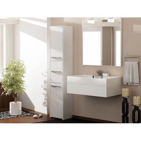 Mobile da bagno, Bianco Opaco, 170 x 30 x 30 cm (1/3)