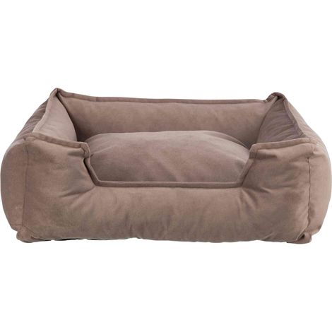 Panier pour Chien Talia 80 x 65 cm en Marron - Coussin Douillet pour Chien au Toucher Velours Fin - Panier pour Chien pour Chiens de Taille Moyenne - antidérapant et Lavable - 37816